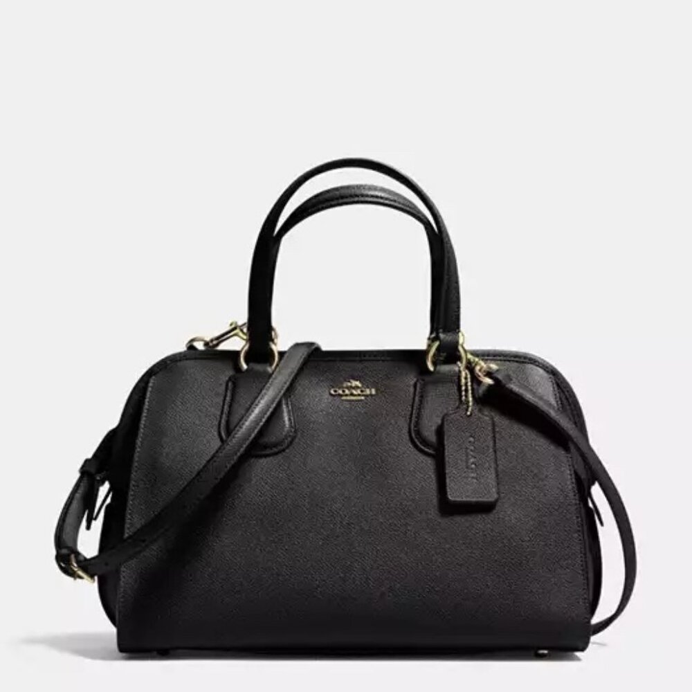 NEW Coach 35650 Black Nolita Satchel Pebble Leather